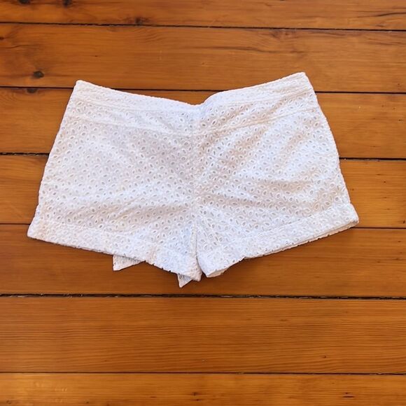 *COQUETTE-GIRL* Venus Sz 14 EUC White Eyelet Waist Tie Trouser Shorts - Picture 4 of 7